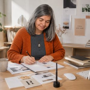Sandrine, graphiste intuitive